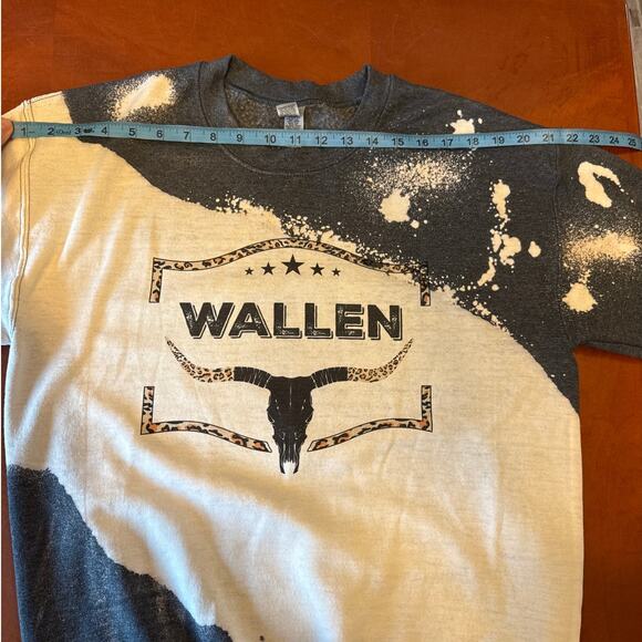 Morgan Wallen Bleached Tie Dye Crewneck Sweatshirt Unisex Medium EUC - Picture 7 of 9